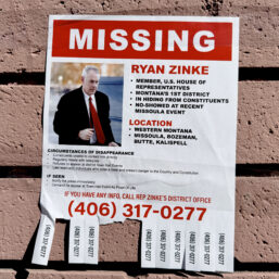 Congress: Missing Person Rep Ryan Zinke (MT-01)